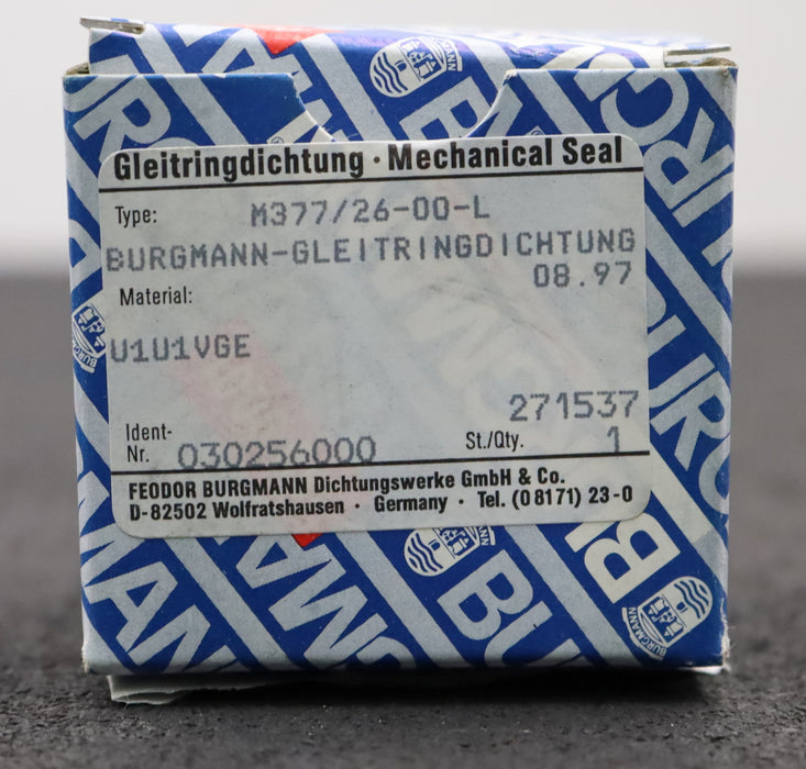 Bild des Artikels BURGMANN-Gleitringdichtung-M377/26-00-L-WellenØ-26mm-Identnr.-030256000
