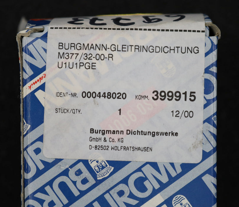 Bild des Artikels BURGMANN-Gleitringdichtung-M377/32-00-R-WellenØ-32mm-Identnr.-000448020