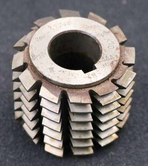 Bild des Artikels HENTZEN-Zahnrad-Wälzfräser-m=-2,5mm-EGW-20°-BPIII-Ø68x56xØ27mm-mit-LKN-DIN-3972