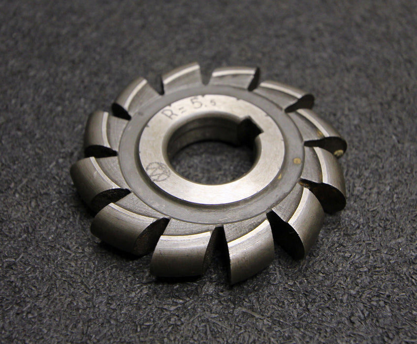 Halbrund-Formfräser konvex Radiusfräser Radius 5,5mm - 70x11x22mm 12 Spannuten