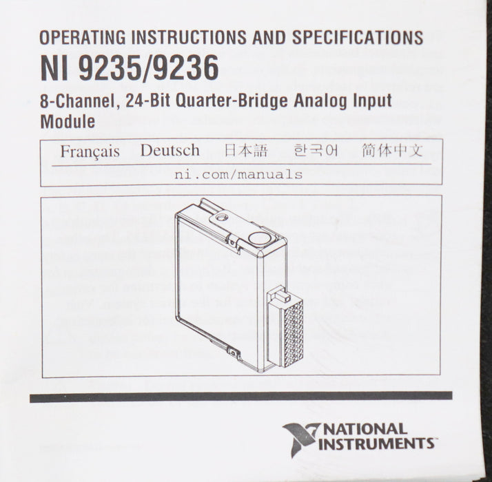 Bild des Artikels NATIONAL-INSTRUMENTS-Dehnungs-/Brückenmessmodul-NI-9236-8-Channel-24-Bit