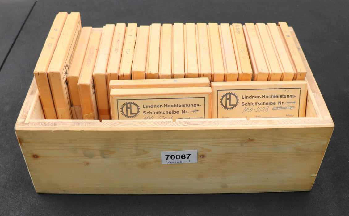 Bild des Artikels LINDNER-Konvolut-Schleifscheiben-f.-LINDNER-Gewindeschleifmaschinen-AußenØ-125mm