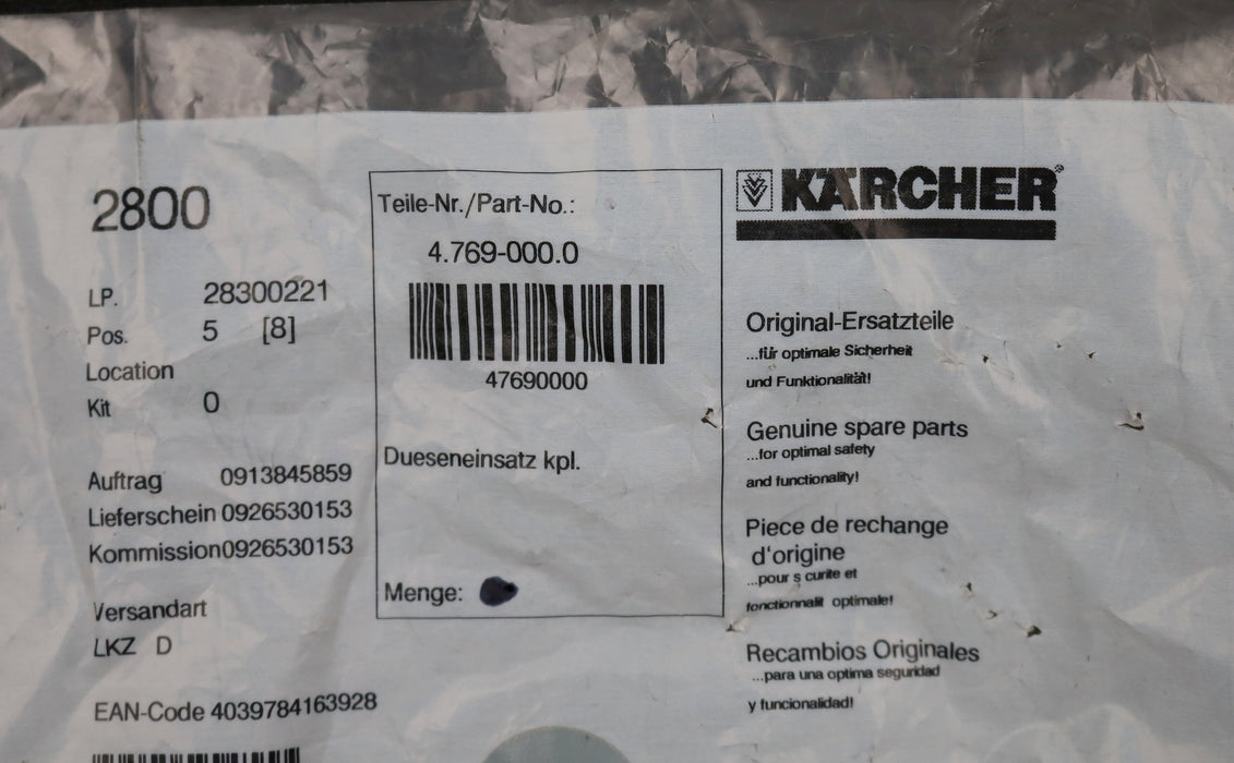 Bild des Artikels KÄRCHER-Dueseneinsatz-kpl.-Teile-Nr.-4.769-000.0-unbenutzt