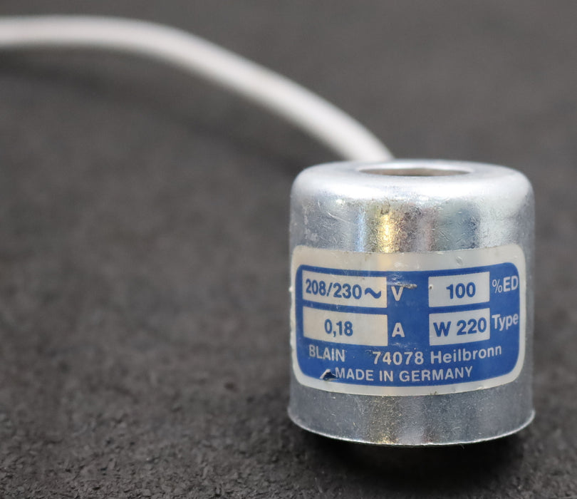 Bild des Artikels BLAIN-Spule-Typ-W220-208/230VAC-0,18A-Kabellänge-1m-für-BLAIN-Magnetventil