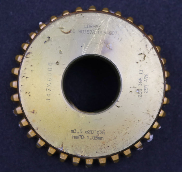 Bild des Artikels LORENZ-Glockenschneidrad-m=-3,5mm-EGW-20°-Zähnezahl=-36-haP0-1,05mn