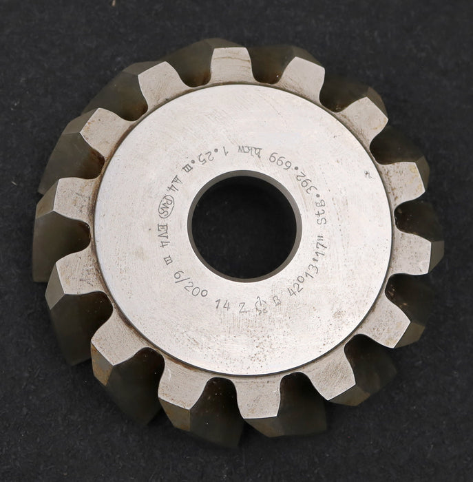 Bild des Artikels PWS-Scheibenschneidrad-mit-Treppenschliff-m=-6mm-20°-EGW-Z=-14-Ø130x26xØ1-1/4"