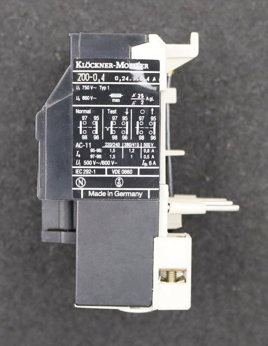 Bild des Artikels MOELLER-3x-Motorschutzrelais-Z00-0,4-0,24-0,4A-IP20-unbenutzt-in-OVP