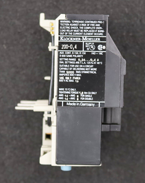 Bild des Artikels MOELLER-3x-Motorschutzrelais-Z00-0,4-0,24-0,4A-IP20-unbenutzt-in-OVP