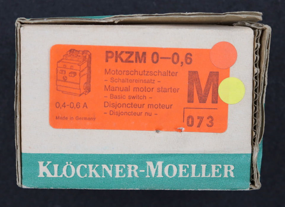 Bild des Artikels MOELLER-Motorschutzschalter-PKZM-0-0,6-0,4-0,6A-unbenutzt-in-OVP