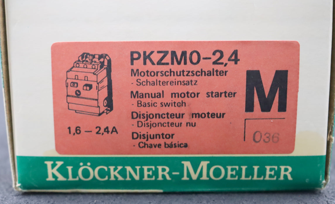 Bild des Artikels MOELLER-Motorschutzschalter-PKZM-0-2,4-1,6-2,4A-unbenutzt-in-OVP