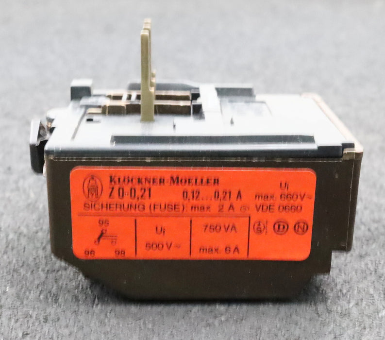 Bild des Artikels MOELLER-4x-Bimetallrelais-Z0-21-0,12-0,21A-IP00-unbenutzt-in-OVP