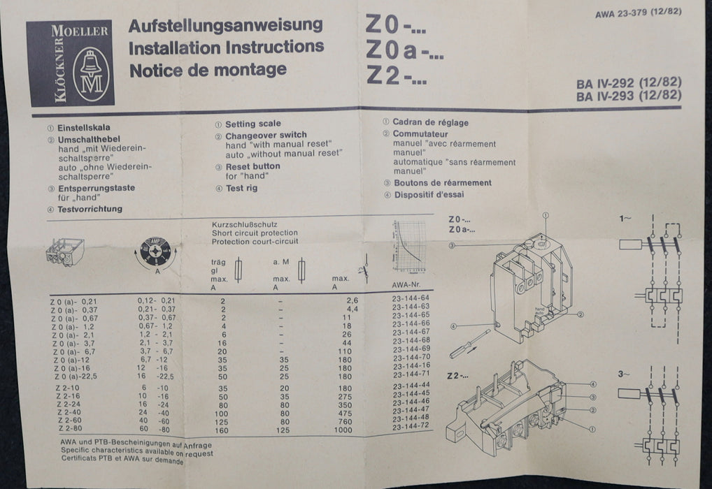 Bild des Artikels MOELLER-4x-Bimetallrelais-Z0-21-0,12-0,21A-IP00-unbenutzt-in-OVP