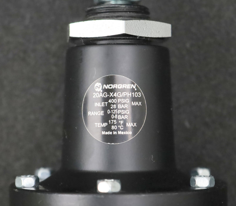 Bild des Artikels NORGREN-Druckregler-20AG-X4G/PH103-400PSIG-28bar-0-125PSIG-0,8bar-175°F-80°C