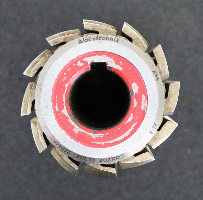 Bild des Artikels SAAZOR-Zahnwellen-Wälzfräser-involute-spline-hob-m=-3,0-EGW-30°-Ø64x47xØ27mm
