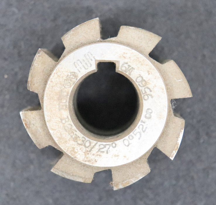 Bild des Artikels PWS-Kerbzahnwellen-Wälzfräser-Nennmass-26x30-nach-DIN5481-EGW-27°-56x40x22mm