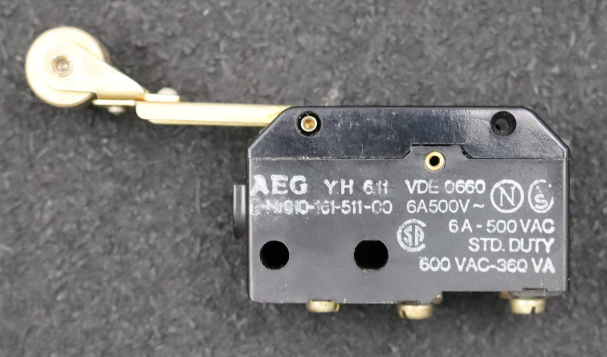 Bild des Artikels AEG-Rollen-Endschalter-910-161-511-00-YH6.11-6A-500VAC-unbenutzt