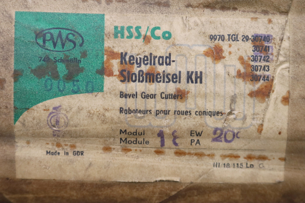 Bild des Artikels PWS-1-Satz-Hobelstähle-Kegelradhobelmaschine-75KH-m=-18-EGW-20°-Nutzlänge-134mm