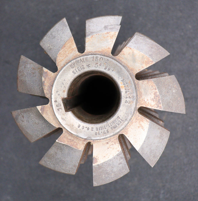 Bild des Artikels PWS-Zahnrad-Wälzfräser-gear-hob-m=11,0-15°-EGW-BPII-nach-DIN-3972-Ø150x170xØ40mm