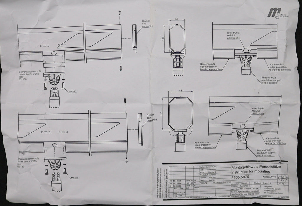 Bild des Artikels GRÜNERT-Pendelstütze-Typ:-PS02-E-weiß-für-Anbau-an-Erweiterungsset-Länge-95cm
