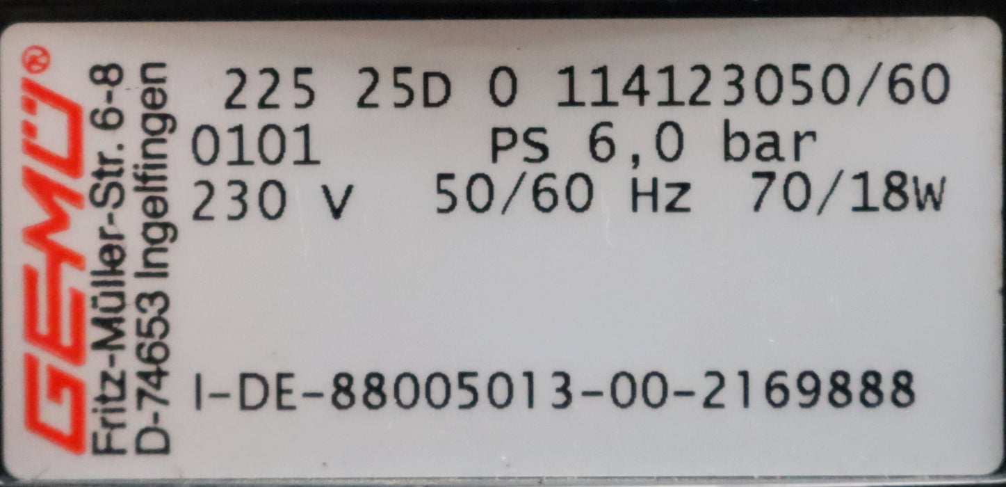 Bild des Artikels GEMÜ-Magnetventil-Typ-225-P-6bar-230V-50/60Hz-70/18w-ND10-DA32-NW25
