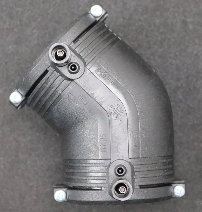 Bild des Artikels GF-GEORG-FISCHER-Winkel-45°-Art.Nr.-753-151-611-Ø63-PE100-unbenutzt-in-OVP