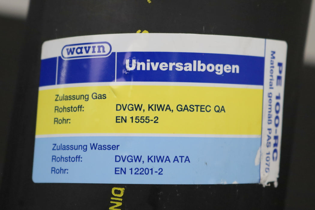 Bild des Artikels WAVIN-Universal-Bogen-90°-Artikel-Nr.:-3023158-SDR-11-110x10-PE100/PE100-CR