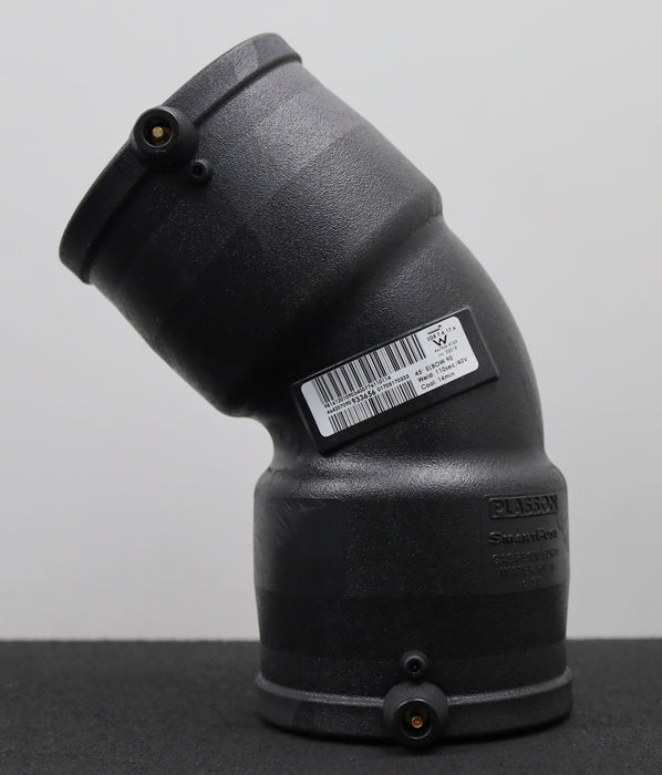 Bild des Artikels PLASSON-Winkel-45°-Art.Nr.-464207090-Ø90mm-PE100-unbenutzt