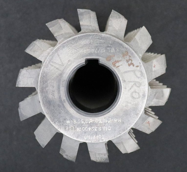 Bild des Artikels KL-Zahnrad-Wälzfräser-gear-hob-m=-6,0mm-19°50'-EGW-BPIV-DIN-3972-Ø134x170xØ40mm