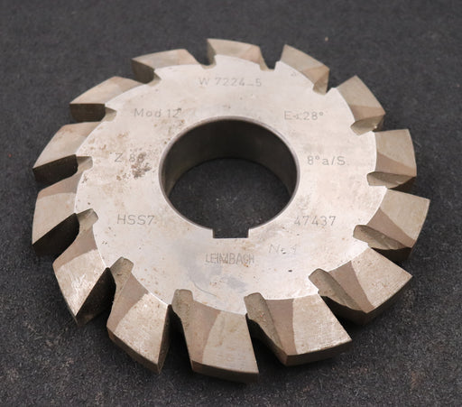 Bild des Artikels LEIMBACH-Zahnstangen-Formfräser-rack-milling-cutter-m=-12,0mm-28°-EGW-Z=-88