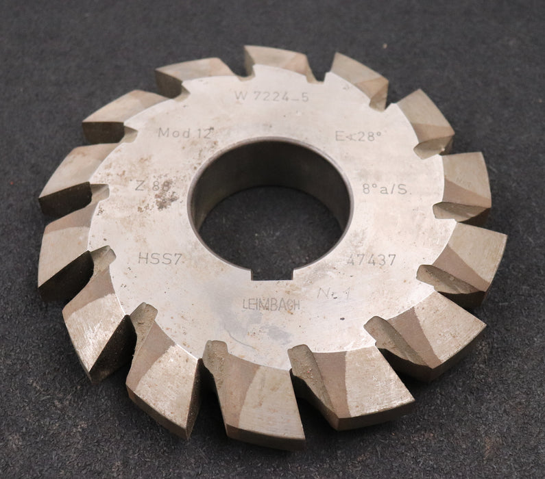 Bild des Artikels LEIMBACH-Zahnstangen-Formfräser-rack-milling-cutter-m=-12,0mm-28°-EGW-Z=-88