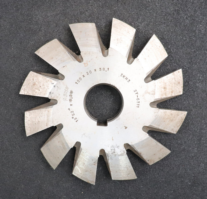Bild des Artikels Zahnstangen-Formfräser-rack-milling-cutter-w=-9,305mm-19°52'-EGW-Ø180x20xØ38mm