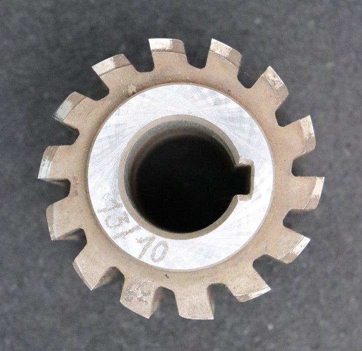 Bild des Artikels PWS-Zahnrad-Wälzfräser-gear-hob-m=-1,5mm-20°-EGW-BP-II-nach-DIN3972-Ø70x58xØ27mm