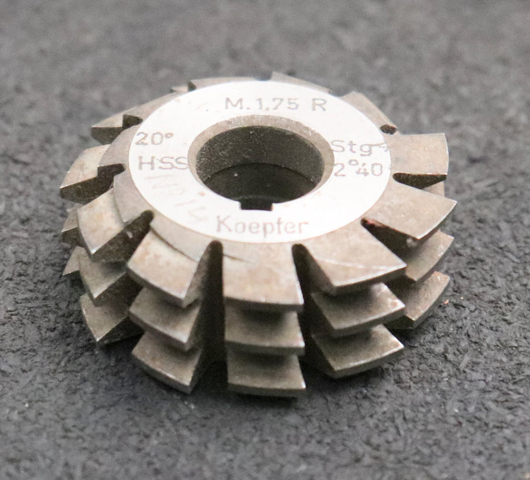 Bild des Artikels KOEPFER-Zahnrad-Wälzfräser-gear-hob-m=-1,75mm-20°-EGW-Ø40x16xØ13mm-mit-LKN-