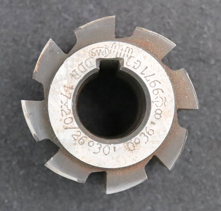 Bild des Artikels PWS-Kerbzahnwellen-Wälzfräser-serration-hob-Nennmass-17x20-EGW-26°30'-56x40x22mm