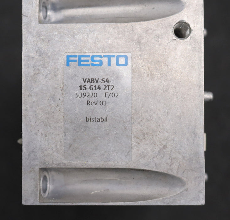 Bild des Artikels FESTO-2x-Verkettungsplatte-VABV-S4-1S-G14-2T2-Mat.-Nr.539220-gebraucht