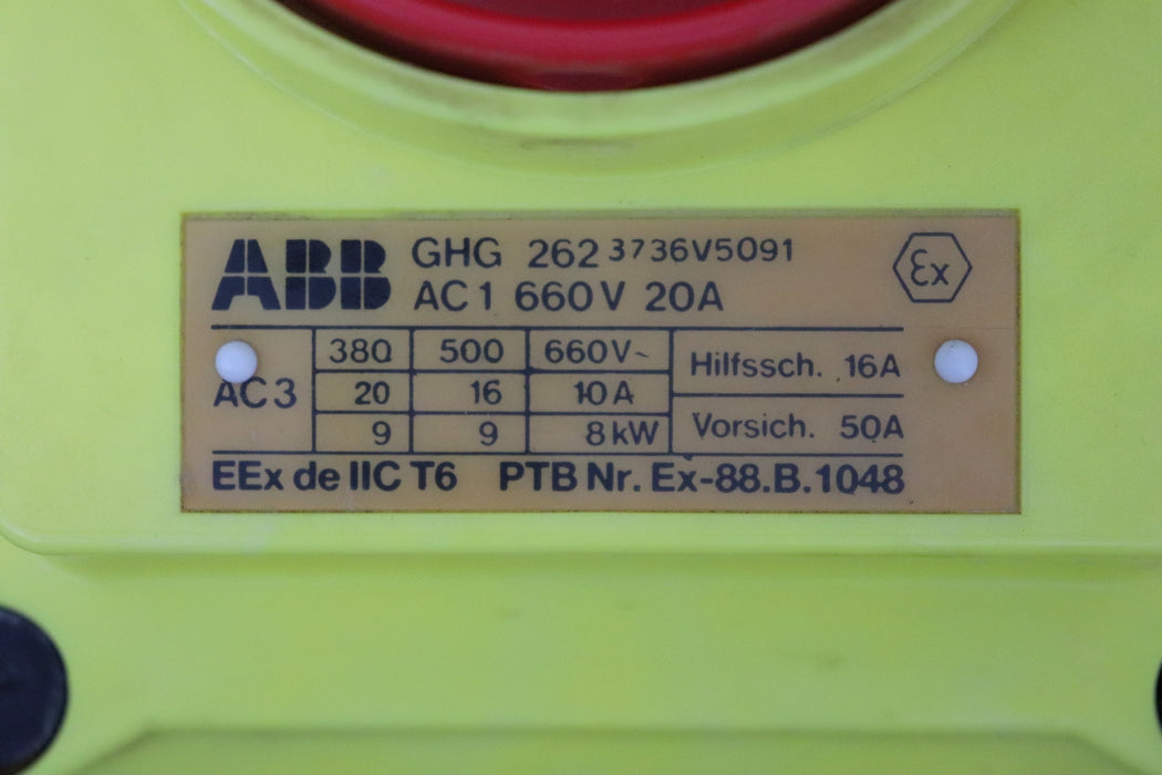 Bild des Artikels BBC-Sicherheitsschalter-Typ-GHG-262-3736V-5091-PTB-Nr.-Ex-88.B.1048-20A