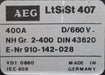 Bild des Artikels AEG-Sicherungslasttrennschalter-Fuse-LtSiSt-470-E-Nr.-910-142-028-NH-Gr.-2-400