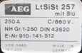 Bild des Artikels AEG-Sicherungslasttrennschalter-LtSiSt-257-E-Nr.-910-141-512-NH-Gr.-1-250