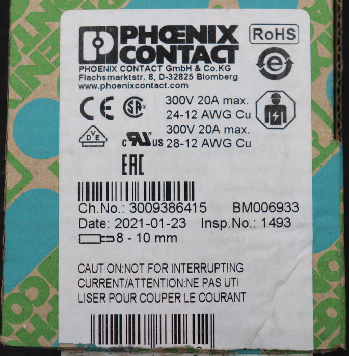 Bild des Artikels PHOENIX-CONTACT-26x-Durchgangsklemme-Art.Nr.-3040012-ST-2,5/1P-unbenutzt-in-OVP