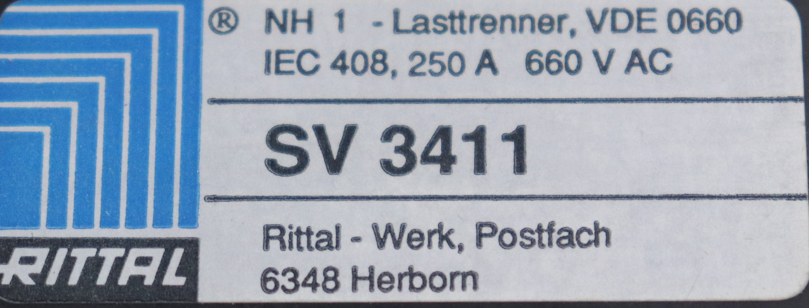 Bild des Artikels RITTAL-Sicherungslasttrenner-SV3411-250A-NH1-660VAC-gebraucht