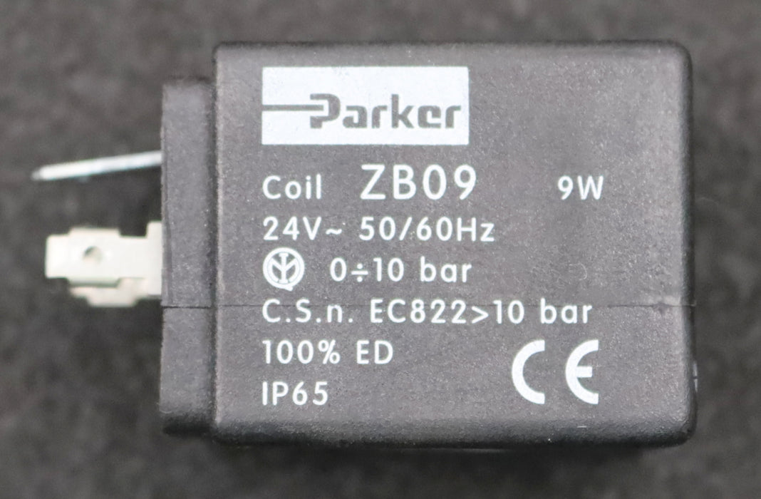 Bild des Artikels PARKER-Magnetspule-ZB09-24VAC-50/60Hz-10bar-IP65-unbenutzt