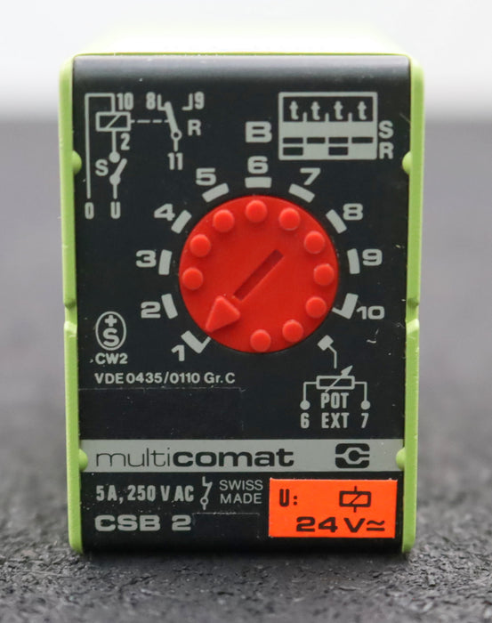 Bild des Artikels MULTICOMAT-Zeitrelais-CSB-2-5A-250VAC-Spulenspannung-24VDC/AC-unbenutzt