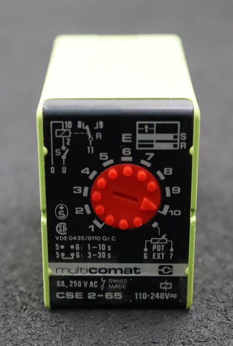 Bild des Artikels MULTICOMAT-Zeitrelais-CSE-2-65-einstellbar-1-10sec-/-3-30sec-6A-250VAC