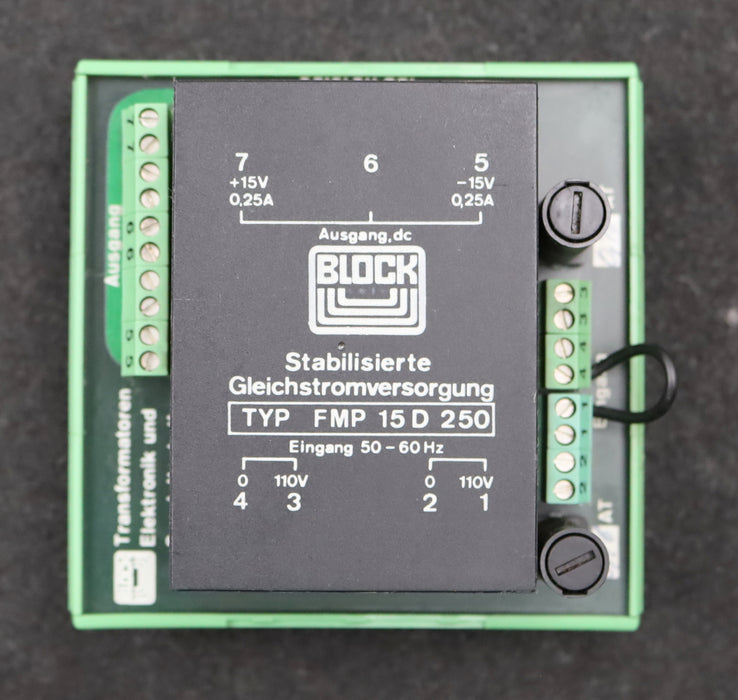 Bild des Artikels BLOCK-Stabilisierte-Gleichstromversorgung-Typ-FMP-15D-250-gebraucht