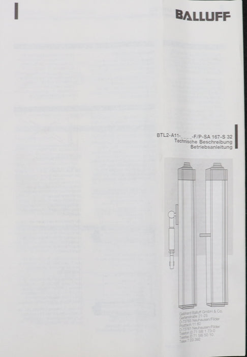 Bild des Artikels BALLUFF-MICROPULSE-Transsonar-Wegaufnehmer-BTL2-A11-0750-F-SA167-S32-782493