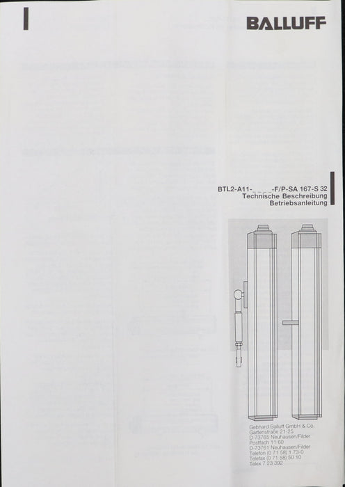 Bild des Artikels BALLUFF-MICROPULSE-Transsonar-Wegaufnehmer-BTL2-A11-0600-F-SA167-S32-782913