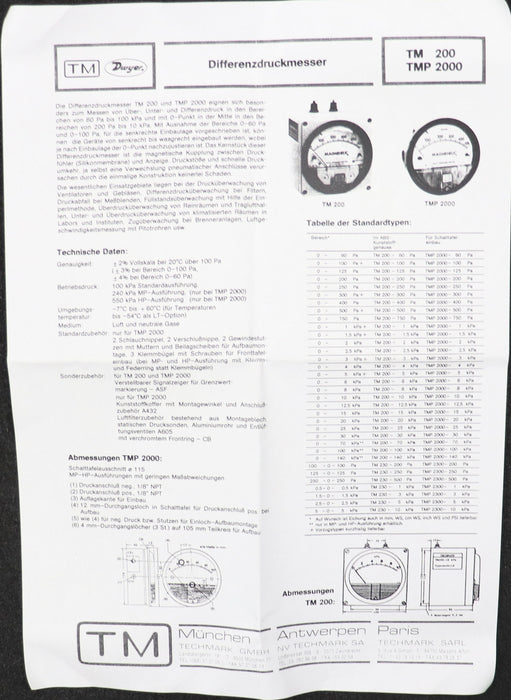 Bild des Artikels TECHMARK-MAGNEHELIC-Differenzdruckmesser-TM-200-4kPa-max.-100kPa-unbenutzt