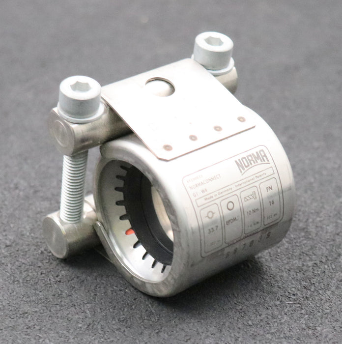 Bild des Artikels NORMA-NORMACONNECT-Rohrkupplung-G1-W4-Ø-33,7mm-(1,327in)-10Nm-16PN-unbenutzt