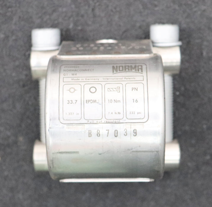 Bild des Artikels NORMA-NORMACONNECT-Rohrkupplung-G1-W4-Ø-33,7mm-(1,327in)-10Nm-16PN-unbenutzt
