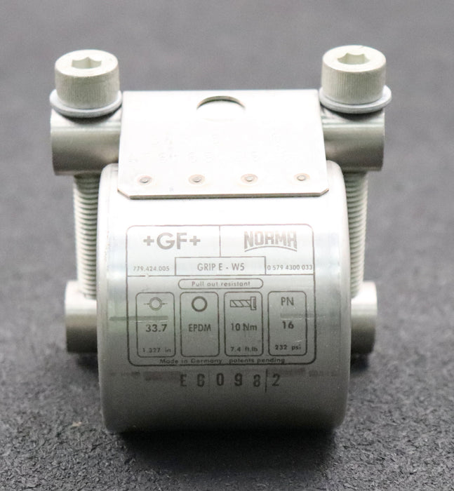Bild des Artikels GEORG-FISCHER/NORMA-Rohrkupplung-GRIP-E-W5-Ø-33,7mm-(1,327in)-10Nm-16PN